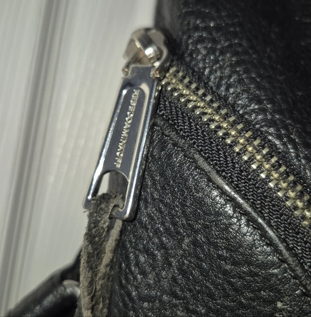 Rebecca Minkoff Julian Backpack Black Pebbled Leather Center Zip Restored